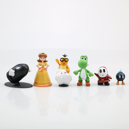 Cross-border animation 18 types of 6 Mario figures Luigi Yoshi Mushroom Super Mario doll model ornaments