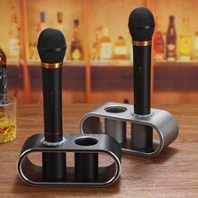 无线话筒支架桌面摆件铝合金话筒支架包间话筒架ktv酒店麦克风架