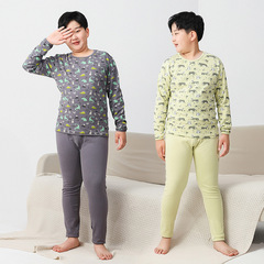 太った男の子の秋の服の秋のズボンのスーツの薄いタイプの純綿の大きい子供は下着の男の子を打ってゆったりとしています。