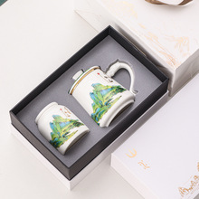 白瓷茶叶罐描金存茶罐普洱绿茶罐迷你储物罐家用茶缸罐子茶仓办公