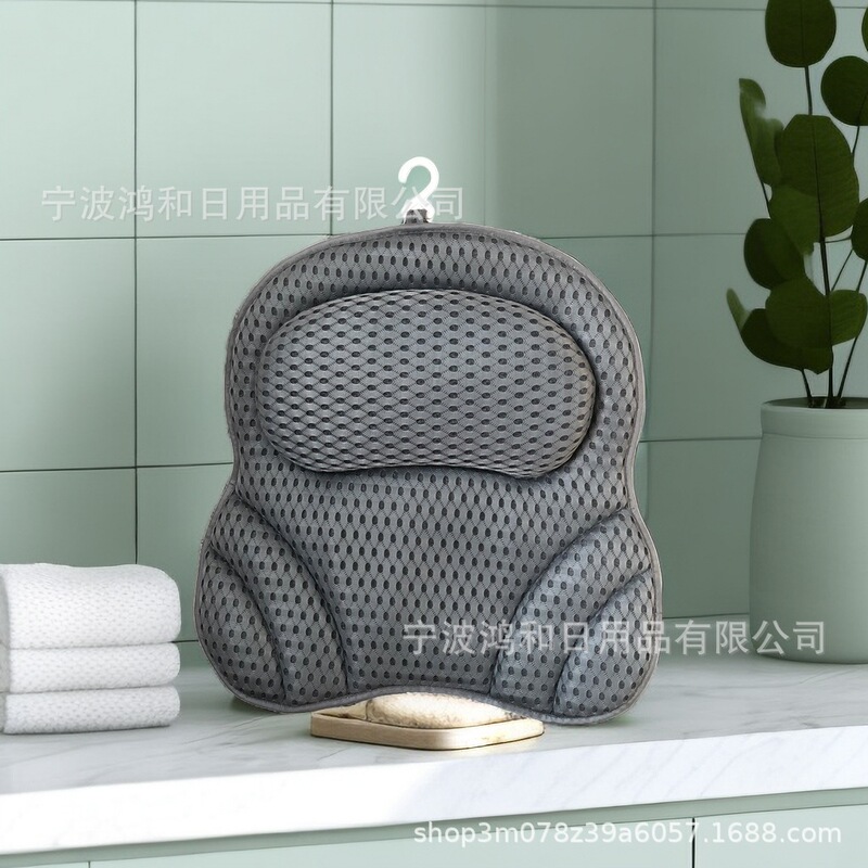 クロスボーダー起爆4dネットバス枕3d材料充填透水通気アップグレード吸盤滑り止め水洗い可能|undefined