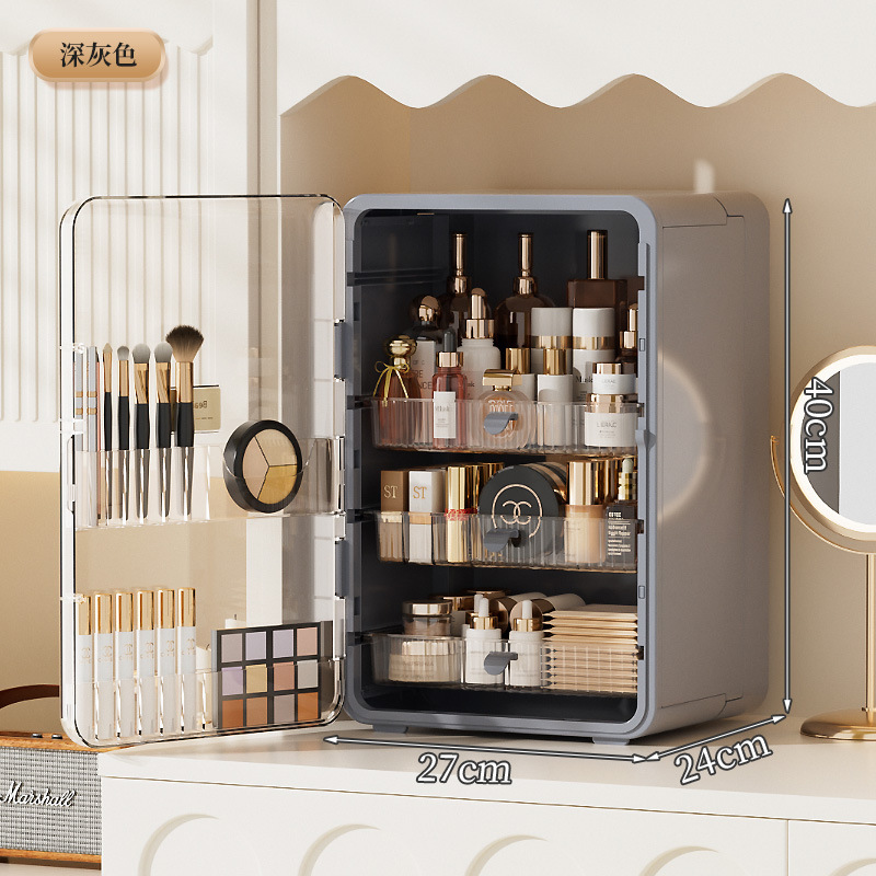 化粧品収納キャビネットハイエンドホームドレッシングテーブル引き出し収納ラック大容量プラスチック化粧品収納ボックス|undefined