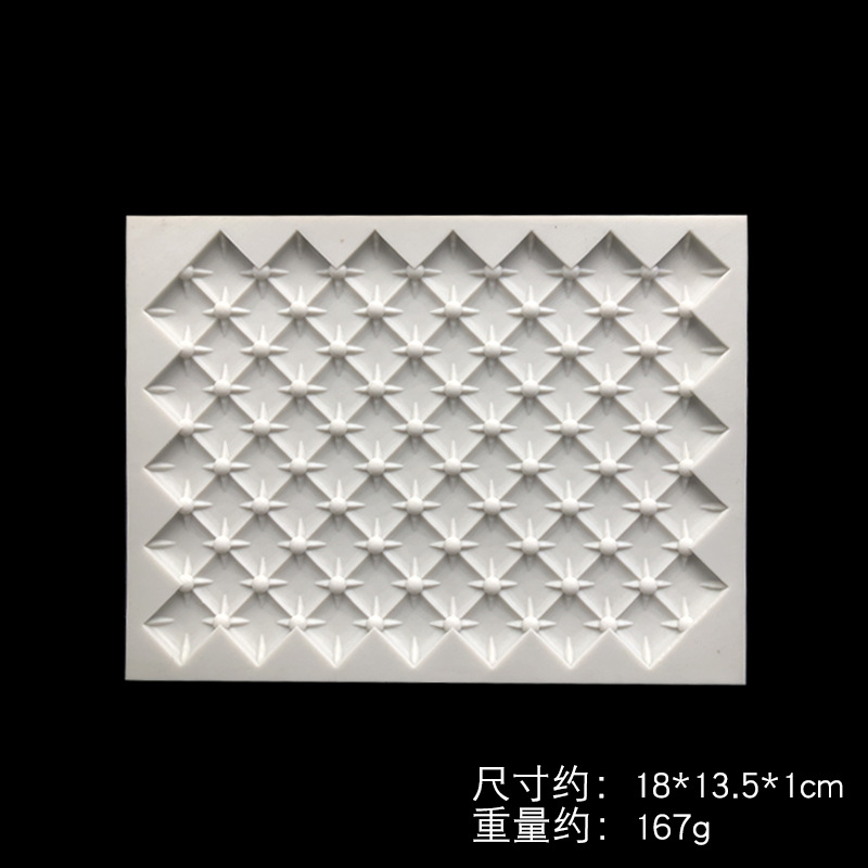 Decoración de borde de pastel molde de silicona textura de punto trébol de cuatro hojas decoración de flor pequeña fabricación de chocolate fondant