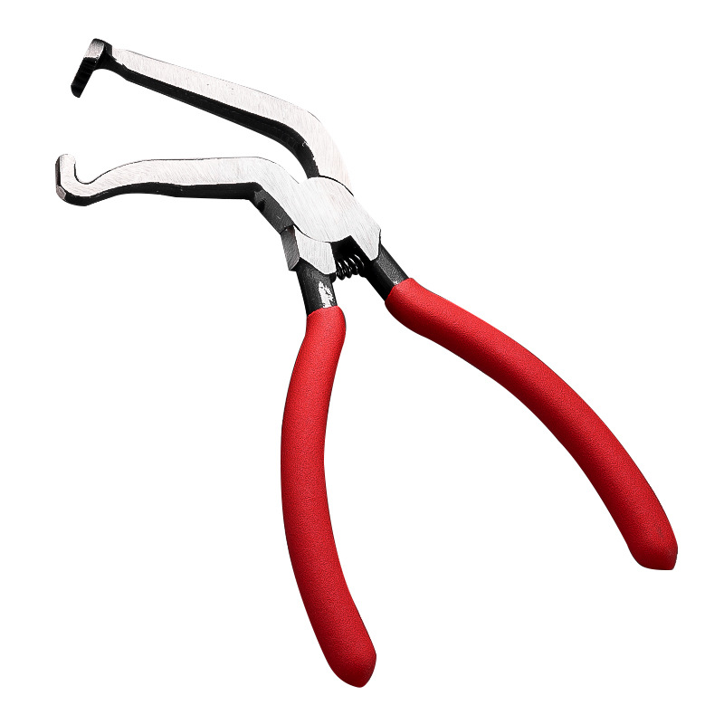 Alicates de corte de energía de diente de sierra de 8 pulgadas rojo y negro de alta dureza, nuevos alicates de corte de energía de codo recto multifuncionales que ahorran trabajo transfronterizos
