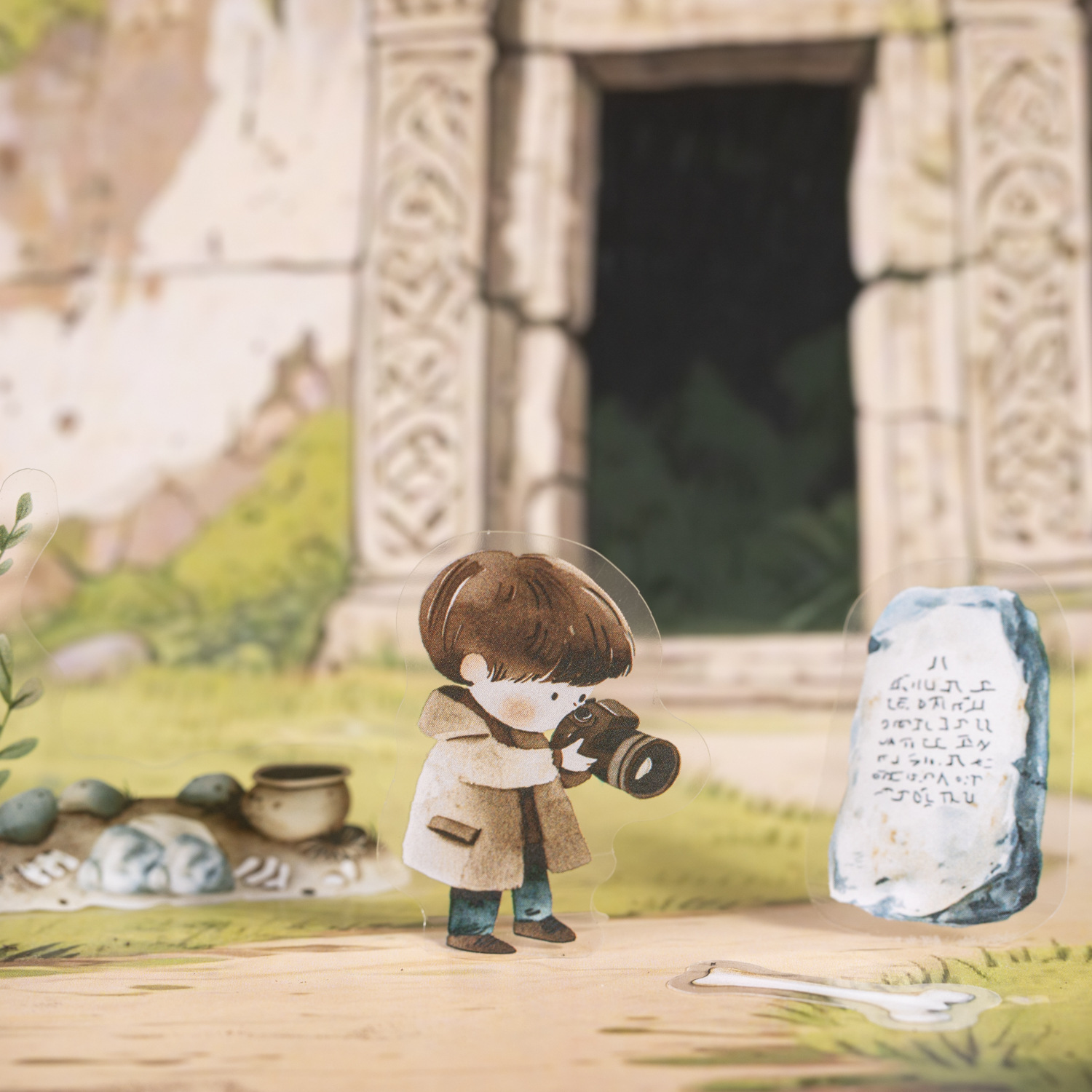 Hermoso día personaje paisajismo PET pegatinas Dream Professional Series Hand cuenta decorativa collage material de bricolaje pegatinas