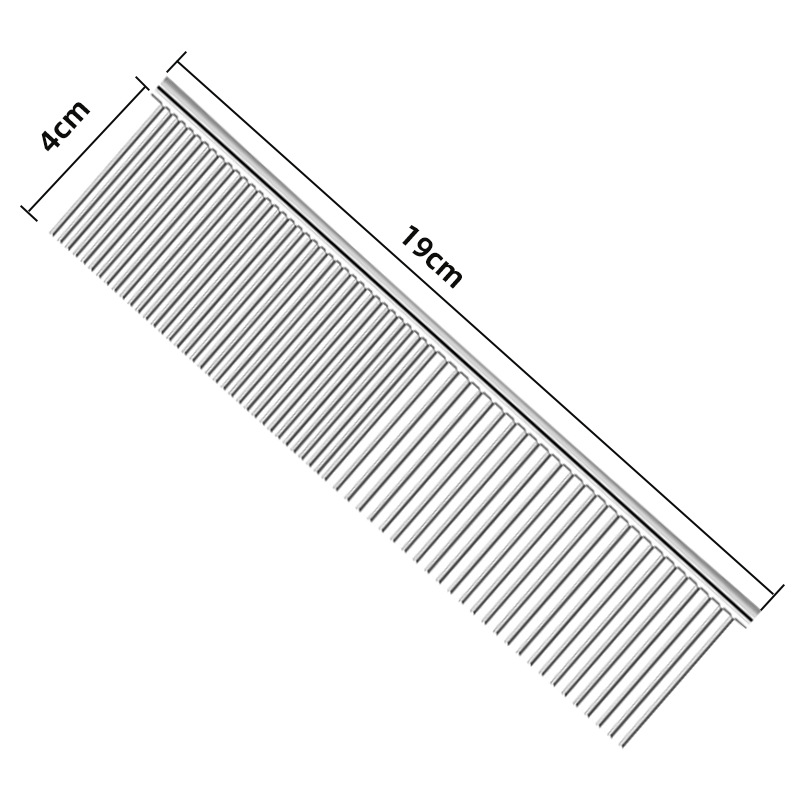 Directo de fábrica de acero inoxidable peine para mascotas Peine del animal doméstico de color Peluche peine del pelo del perro peine perro grande nudo peine