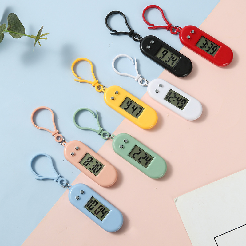 Macaroon Color Mini Electronic Clock Exquisite Backpack Hanging Accessories Gift Keychain Electronic Clock Digital LCD Clock Macaroon Color Mini Electronic Clock Exquisite Backpack Hanging Accessories Gift Keychain Electronic Clock Digital LCD Clock