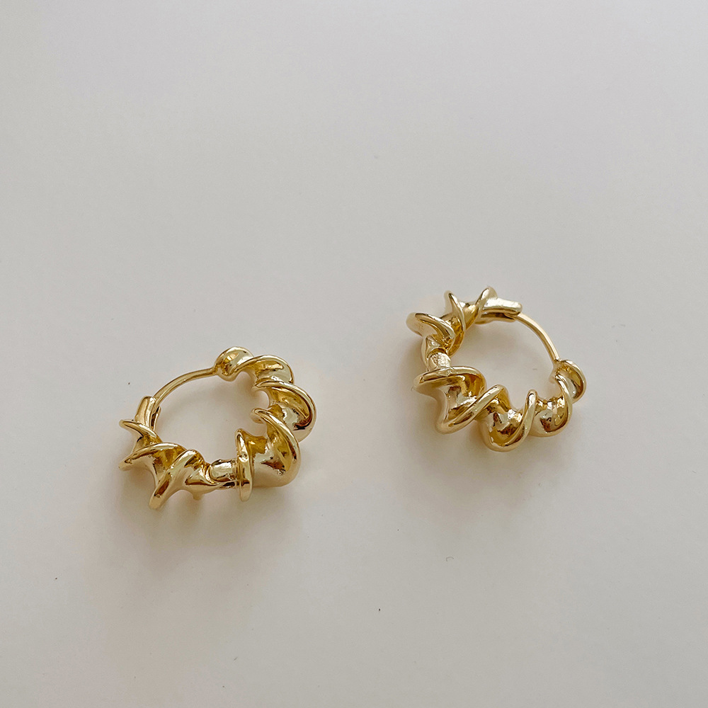 1 Pair Simple Style Geometric Metal Plating Women's Earrings display picture 2