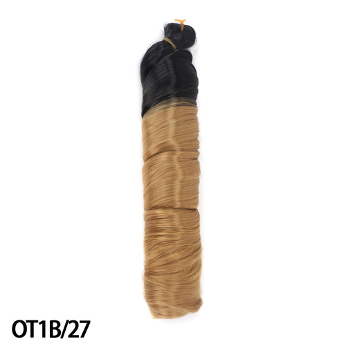 African Hookless Curling Hair Braid Extension 28inch French Curl Long Hair
