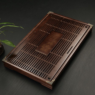 Solid Wood Tea Tray Set for Home Use, Kung Fu Tea Set with Drainage and Water Storage, Single Tray Tea Tray