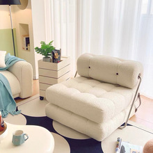 单人沙发小户型客厅豆腐块塔吉沙发床折叠两用奶油风模块懒人沙发