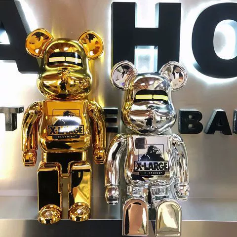 Bearbrick Violent Bear 1000%Plating Tide Playing Bear Hand -Office Toys Home Locker Ladder Van Gogh Qianqiu