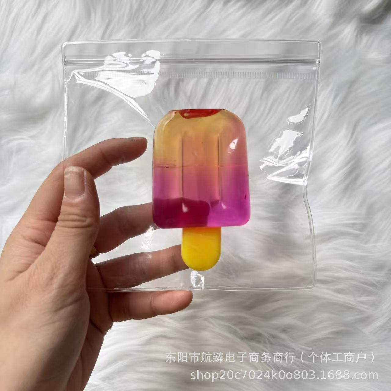 Antorcha de helado explosivo helado dulce moldeo juguete suave juguete descomprimir juguete ventilación de nuevo extrusión pellizco pellizco música
