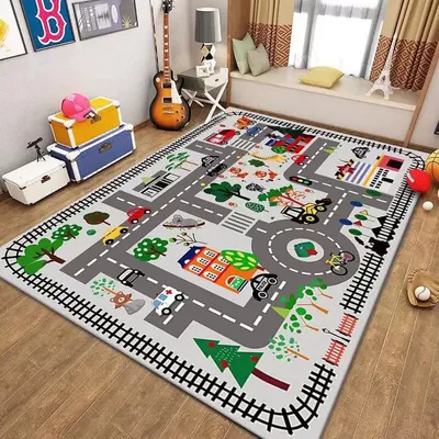 Road Track Parking Lot Floor, Avtomobil döşəmə paspasları - light-blue-15-80x-120cm