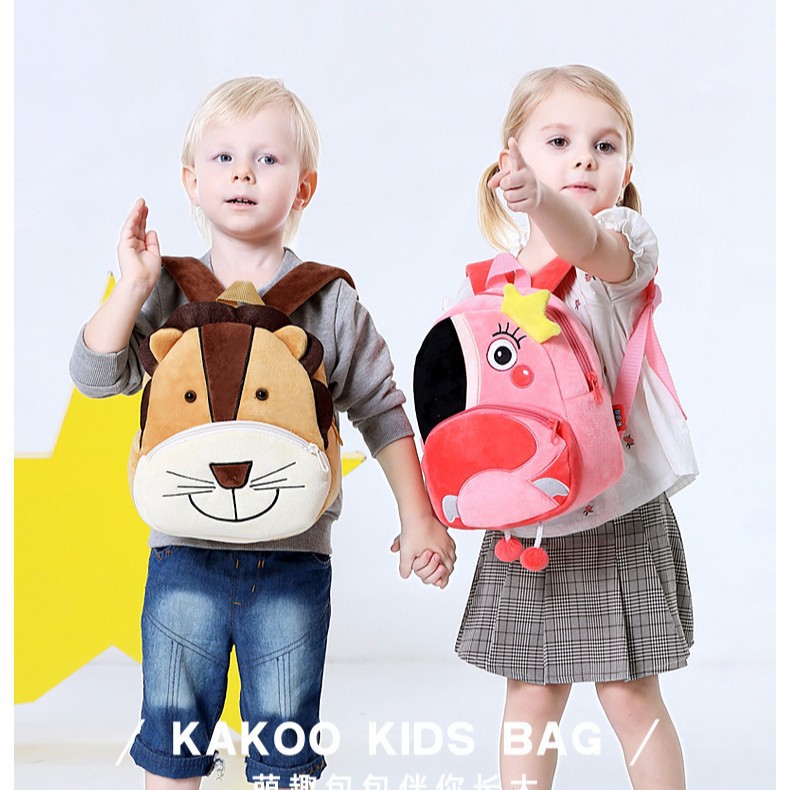Nuevo niño caricatura animal peluche mochila jardín de infantes bebé niñas mochila mini juguetes mochila