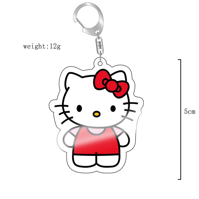 Transfronterizo nuevo animado 2D perímetro Sanliou Hello lindo gato Colomia acrílico llavero image 4