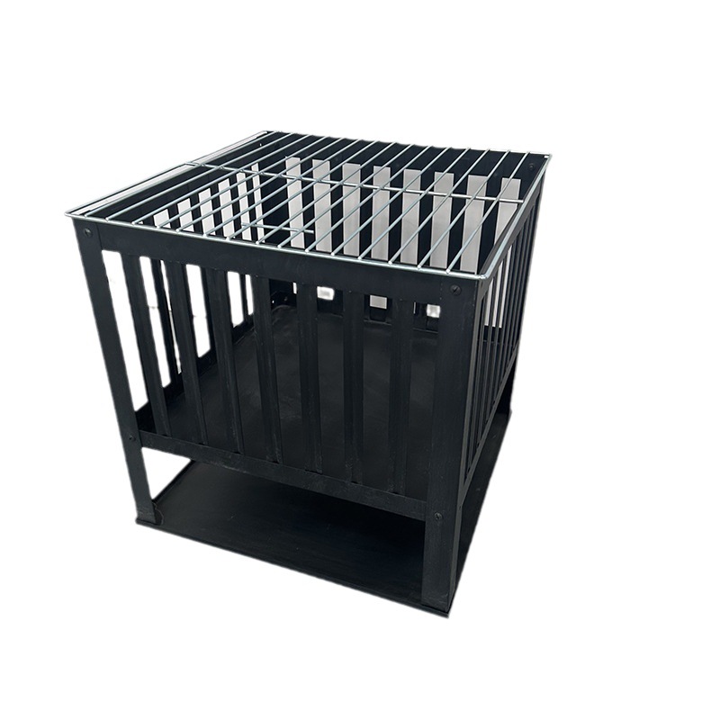 Gran capacidad cuadrada fogata fiesta gran brasero leña cuenca barbacoa al aire libre patio estufa de carbón estufa de leña