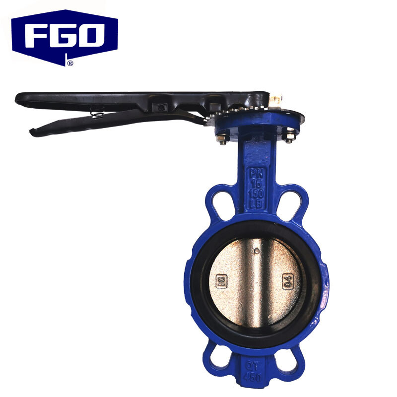 FGO 对夹蝶阀 球墨铸铁软密封手柄式 手动蝶阀D71X-16Q DN65