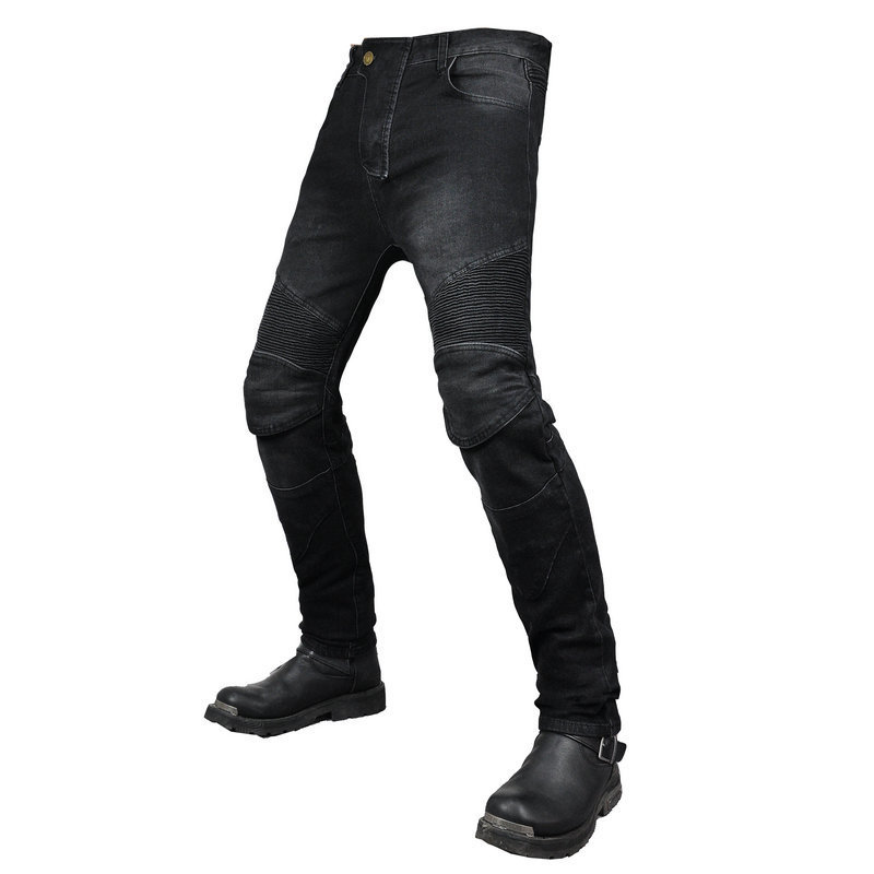 Volero motocicleta carreras casual jeans sueltos cross-country motocicleta pantalones vaqueros con cubierta de silicona