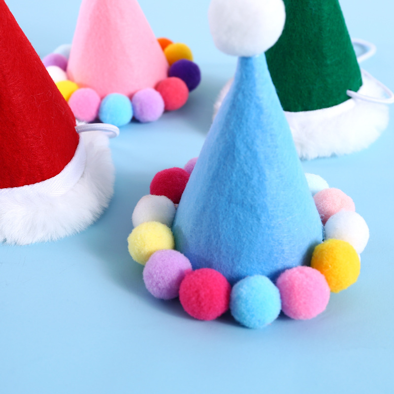 180g Weight Costume Props Event & Party Supplies Pet Hat Type Of Pet Supplies 1 Piece Quantity Daily Occasion Nonwoven Material Christmas Festival Color Block Pattern All Seasons Season Simple Style Style Simple Style Nonwoven Christmas Color Block Pet Hat 8
