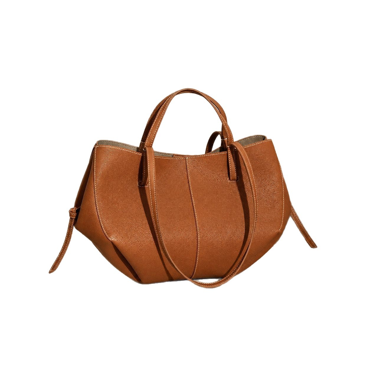 Tote Bag 2026 New Style French Fashion Large-Capacity Genuine Leather Shoulder Bag Versatile Commuter Underarm Cowhide Handbag