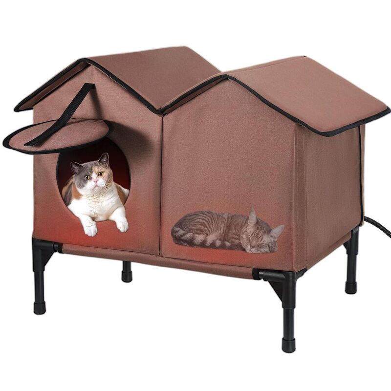 国境を越えた売れ筋の四季ユニバーサル屋外高架防水暖かい猫ハウス大型防風猫ハウス組み立てが簡単|undefined
