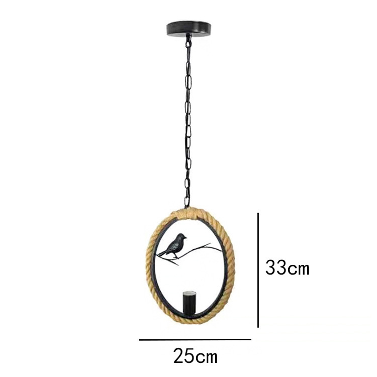 Nuevo candelabro de pájaro de hierro forjado de cuerda de cáñamo chino sala de estar comedor salón de té tatami zen candelabro de pájaro de cuerda de cáñamo
