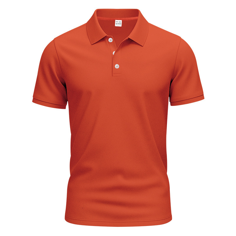 Camisa POLO de polo de secado rápido simple para hombres europeos y americanos transfronterizos, caballero de golf, solapa suelta y transpirable, manga corta