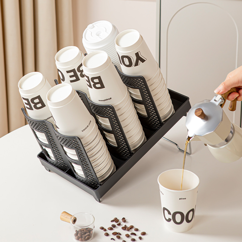 Disposable Paper Cup Storage Rack Desktop Coffee Bar Milk Tea Shop Cup Cup Taker Special Cup Rack Storage Rack
