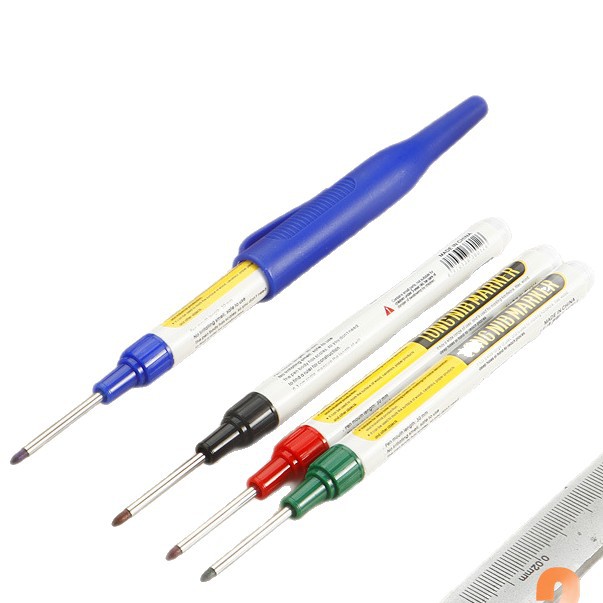 Marcador de cabeza larga de 30mm Marcador especial para decoración Marcador para carpintería Agujero profundo Marcador de cabeza larga Pluma a base de aceite al por mayor