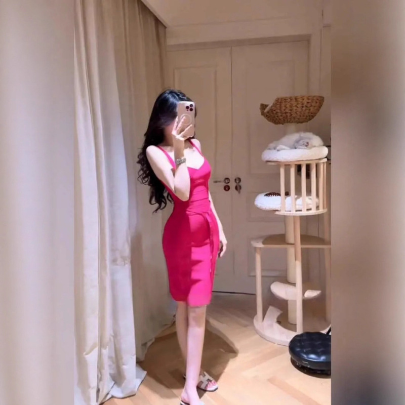Amazon Aliexpress Women's Spaghetti Strap Waist-Cinching Bodycon Bandage Dress in Stock in Guangzhou, Slimming, Tight-Fitting, Fashionable Amazon Aliexpress Women's Spaghetti Strap Waist-Cinching Bodycon Bandage Dress in Stock in Guangzhou, Slimming, Tight-Fitting, Fashionable