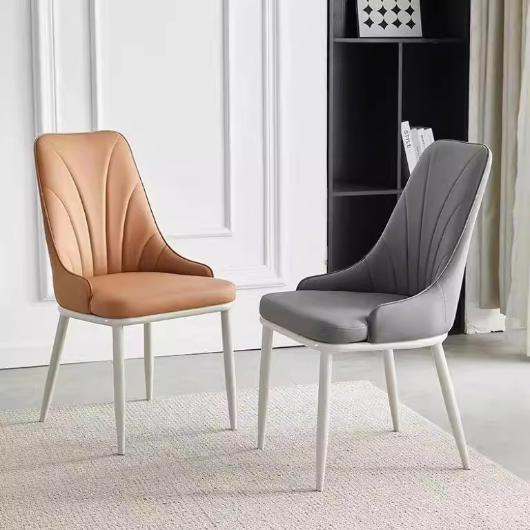 Italian Minimalist Dining Chair for Home, High-End Restaurant, Modern Simple Light Luxury Hotel Stool, Soft-Backed Chair
