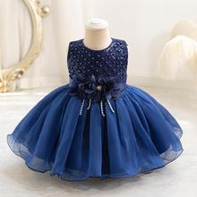 外贸新款幼童礼服周岁儿童公主裙欧根纱透气女童连衣裙夏季花童裙