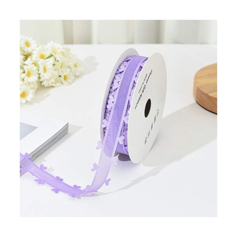 양자 사랑 리본 헤어 액세서리 DIY 활 꽃 선물 포장 리본 크로스 국경 번들 벨트