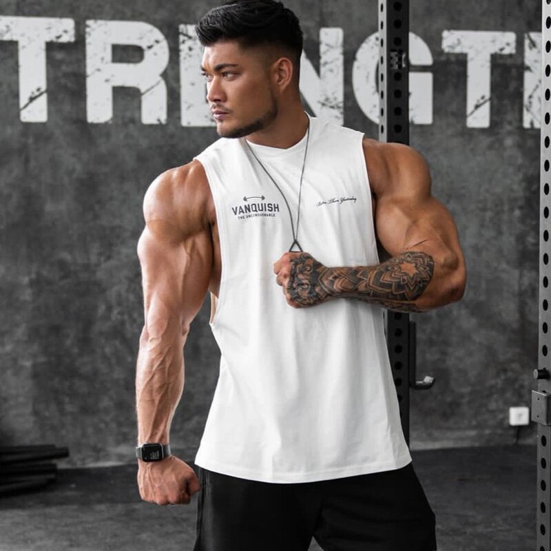 Muscle Fitness Brothers Summer New Fitness Vest Men's Outdoor Running Leisure Sports Fashion Brand Sleeveless T-shirt
