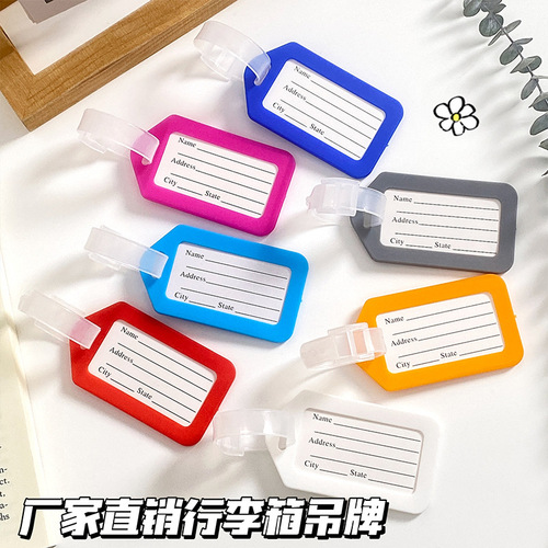 Luggage tag plastic checked luggage tag card holder boarding travel tag factory direct sale