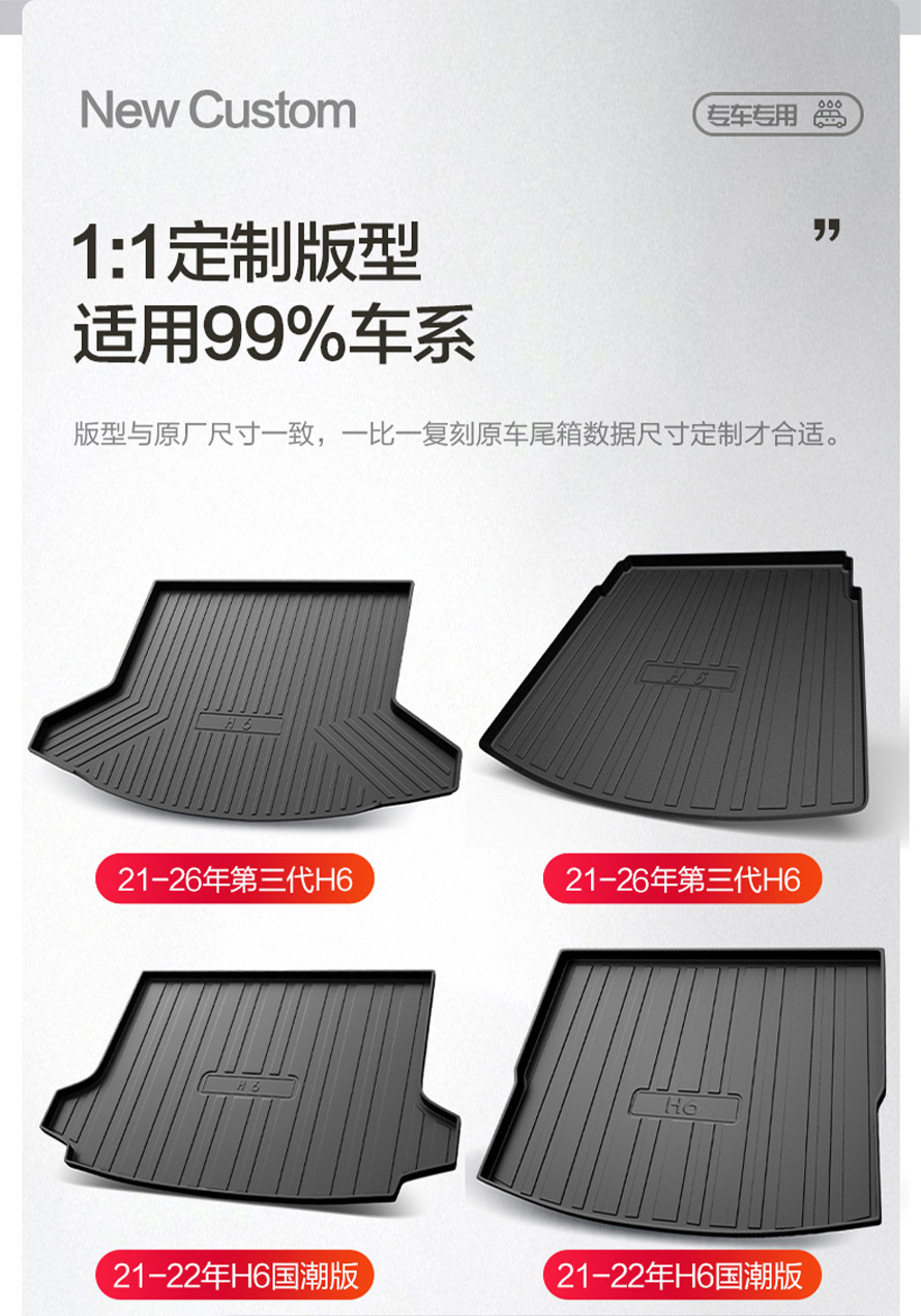 Haval Third Generation H6 National Trend Version Trunk Mat Car Decoration Supplies Accessories Collection Great Wall Harvard Trunk Mat