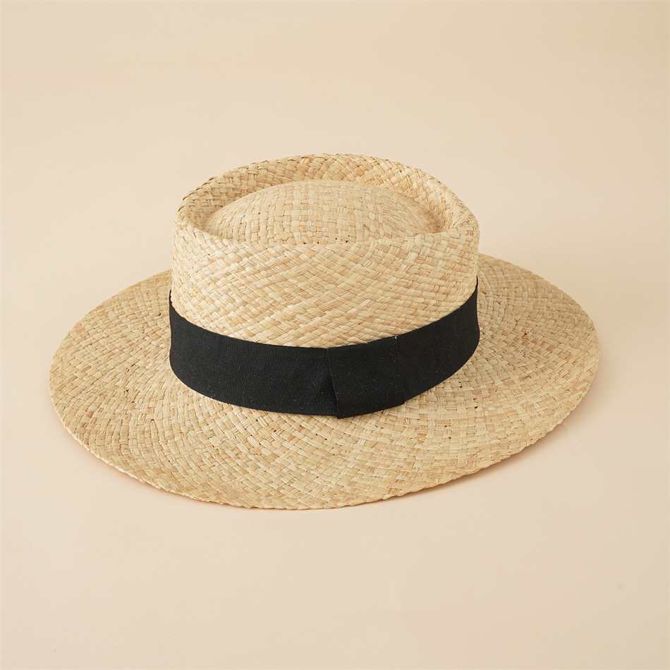 Summer woven retro beach sun hat handmade