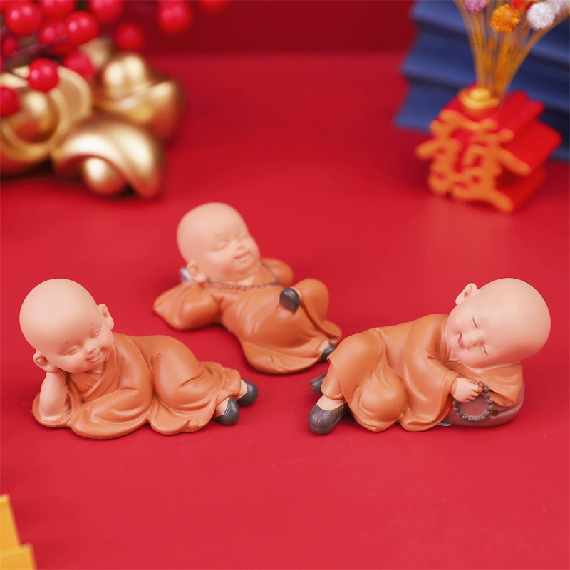 Новые мультипликационные автомобильные украшения Huineng милый мини-монах Шами Смола Ремесла Маленькие подарки для друзей