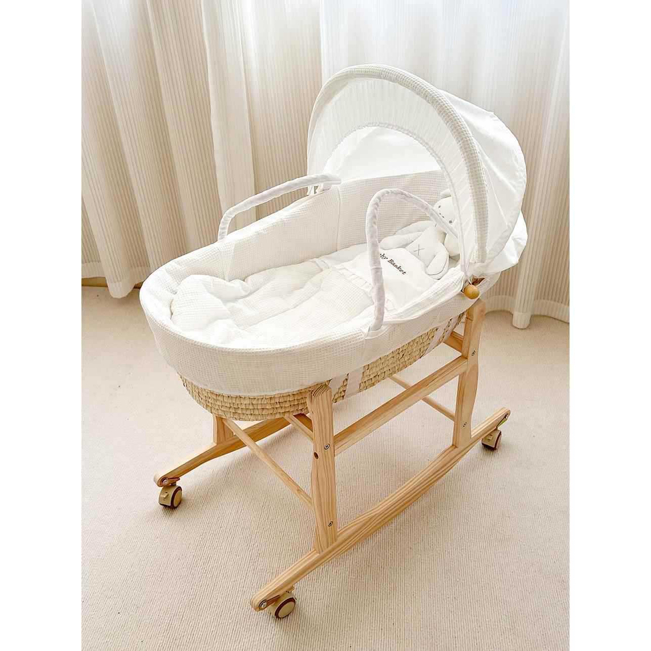 Baby Cradle, Portable Small Sleeping Basket, Bed-In-Bed, Baby Portable Basket, Baby Recliner, Hand-Knitted