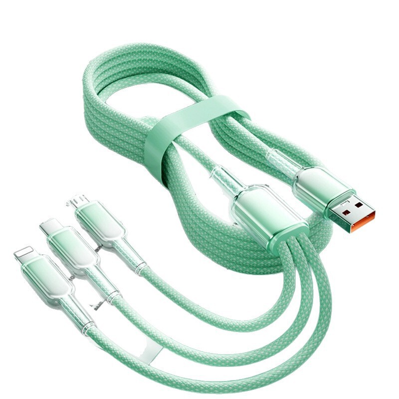 氷晶グラデーション三超急速充電携帯電話ケーブルはアップルのアンドロイド華為120W充電ケーブルを適用する|undefined