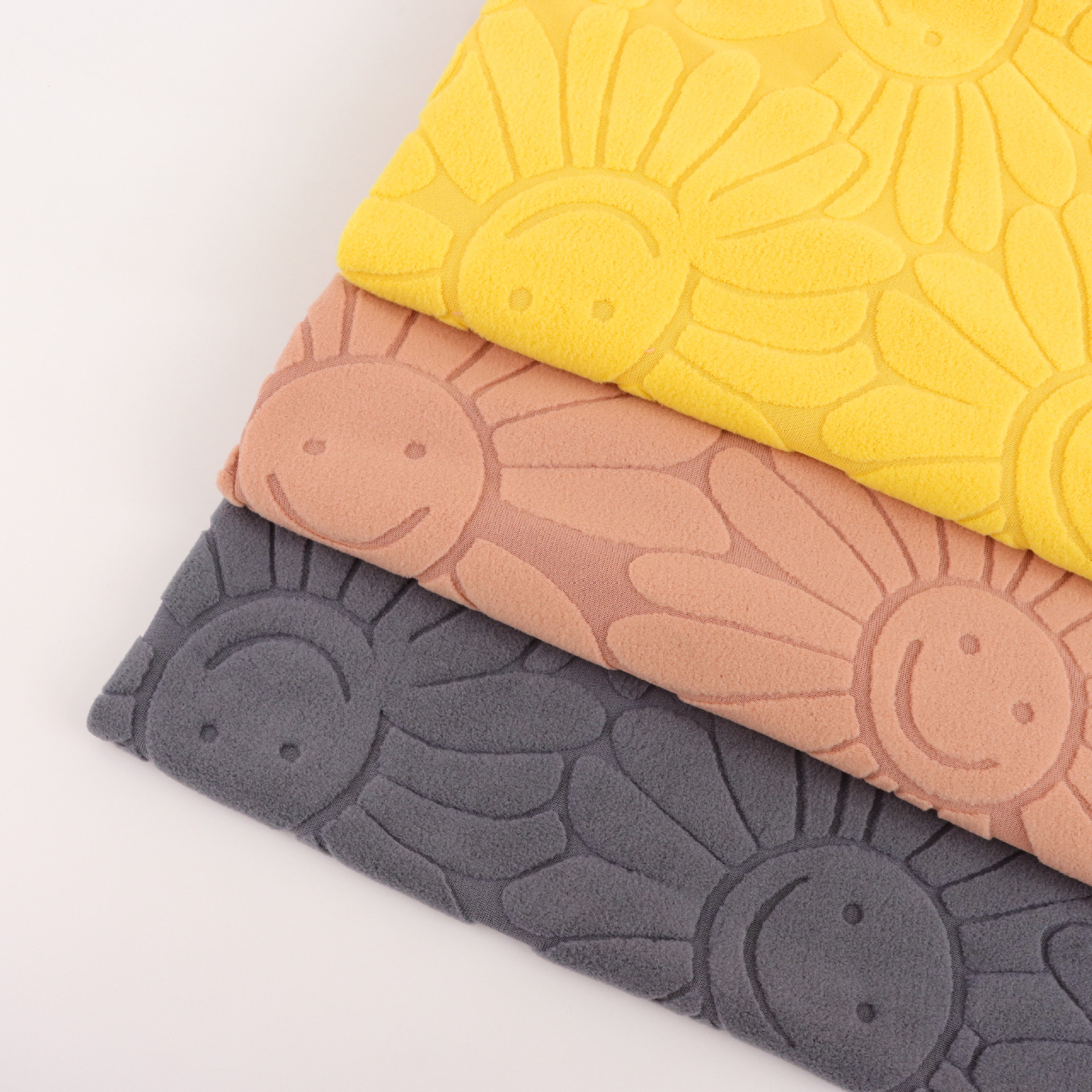 太阳花弹力沙发套面料 抱枕家纺针织面料