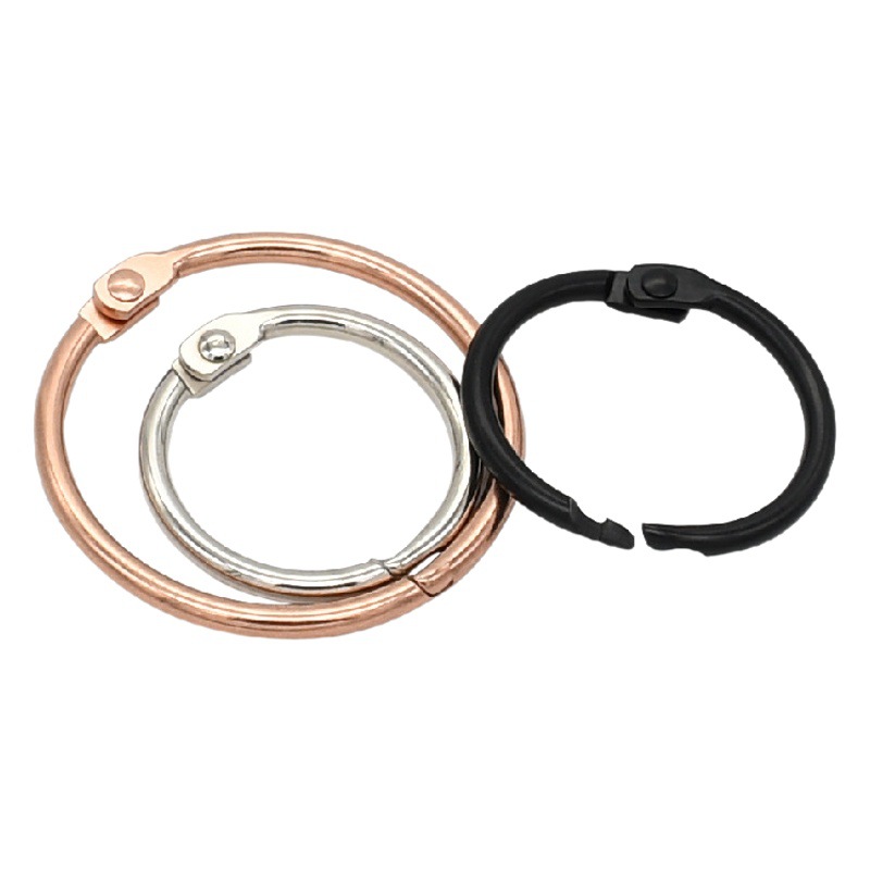 Cross-Border Metal Nickel-Plated Card Rings, Detachable Gold Binder Rings, Large Binder Rings