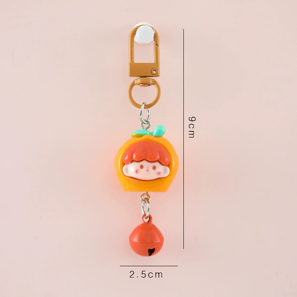 Fruit Azhuo Girl Keychain/Bell Style [Orange]
