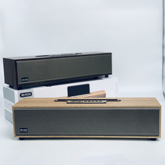 木質長條聲霸手機支架藍牙音箱電腦桌面雙喇叭立體重低音家用音響