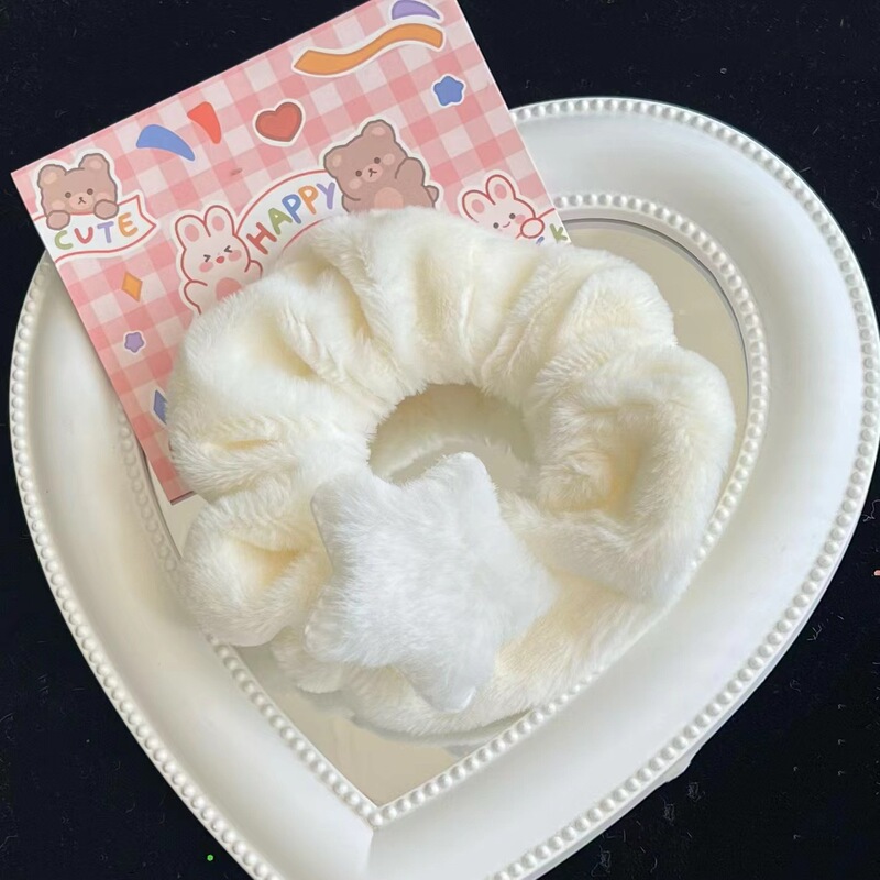 法式复古方巾大肠发圈女高级感甜美发绳头饰超大号扎马尾头绳发饰|undefined