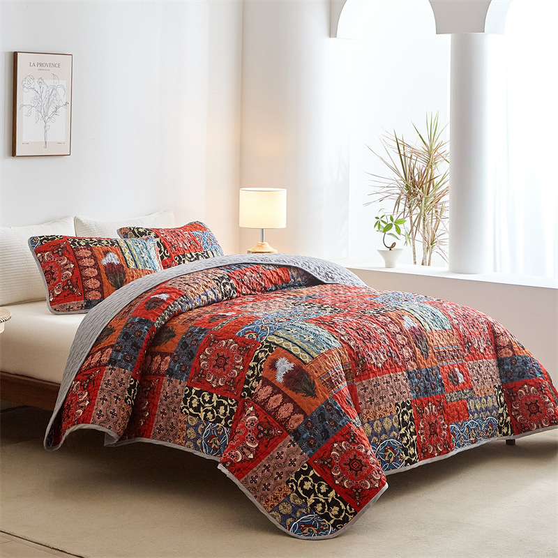 Bohemian Bedding Set With Digital Print For Bedroom Decor_voghion.com