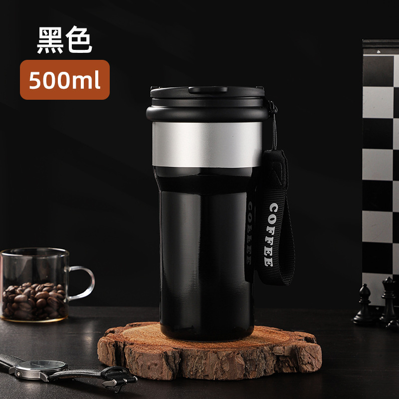 新しい 316 ステンレス鋼魔法瓶カップ女性のためのポータブル高価値大容量ストローコーヒーカップかわいい軽い高級ウォーターカップ|undefined