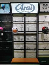 骑行服头盔展示架专卖店手套靴子层板摩托车头盔展示架落地陈列柜