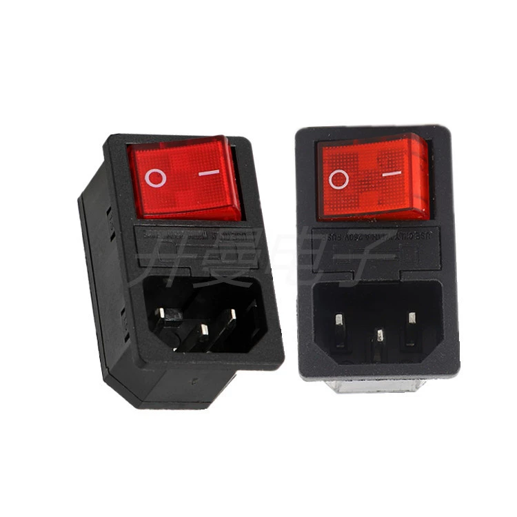 Питание переменного тока три-в-одном розетка с выключателем гнездо предохранителя Разъем переменного тока медь скидка на большое количество